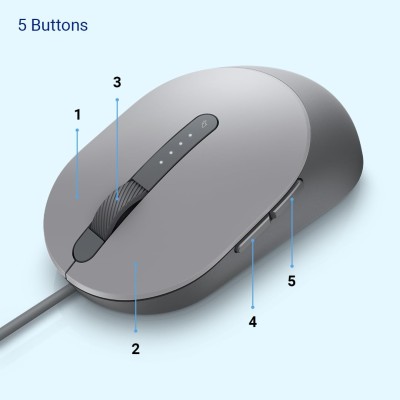Dell MS3220 Wired Laser Mouse, Titan Grey Dell MS3220 Wired Laser Mouse, Titan Grey