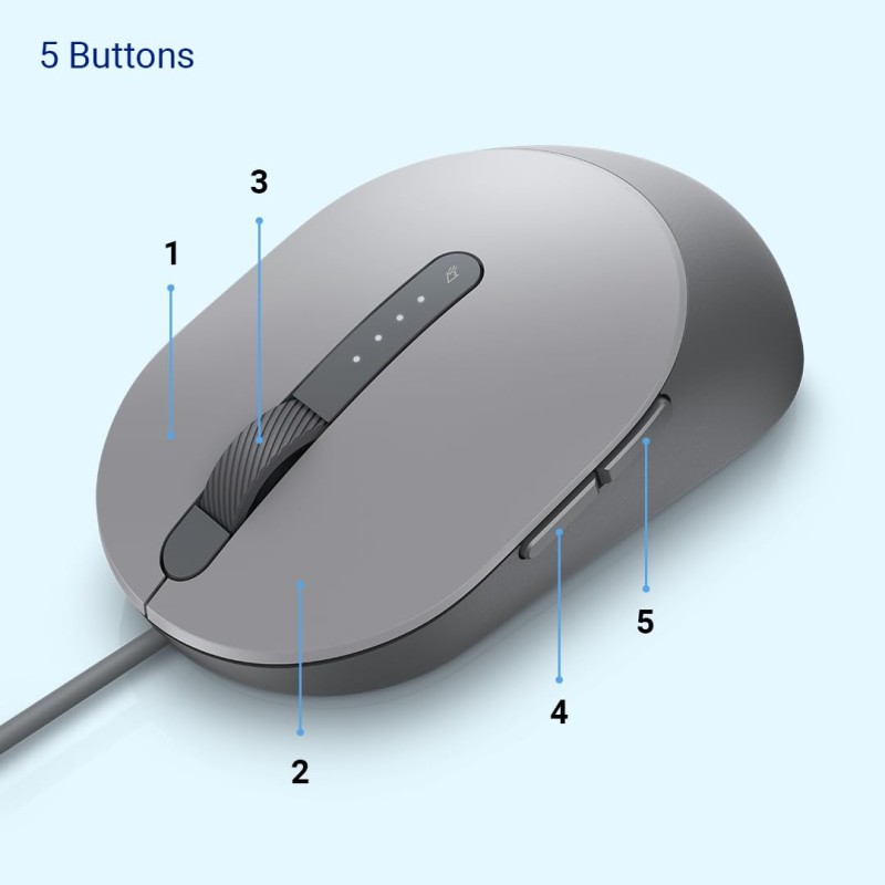 Dell MS3220 Wired Laser Mouse, Titan Grey Dell MS3220 Wired Laser Mouse, Titan Grey