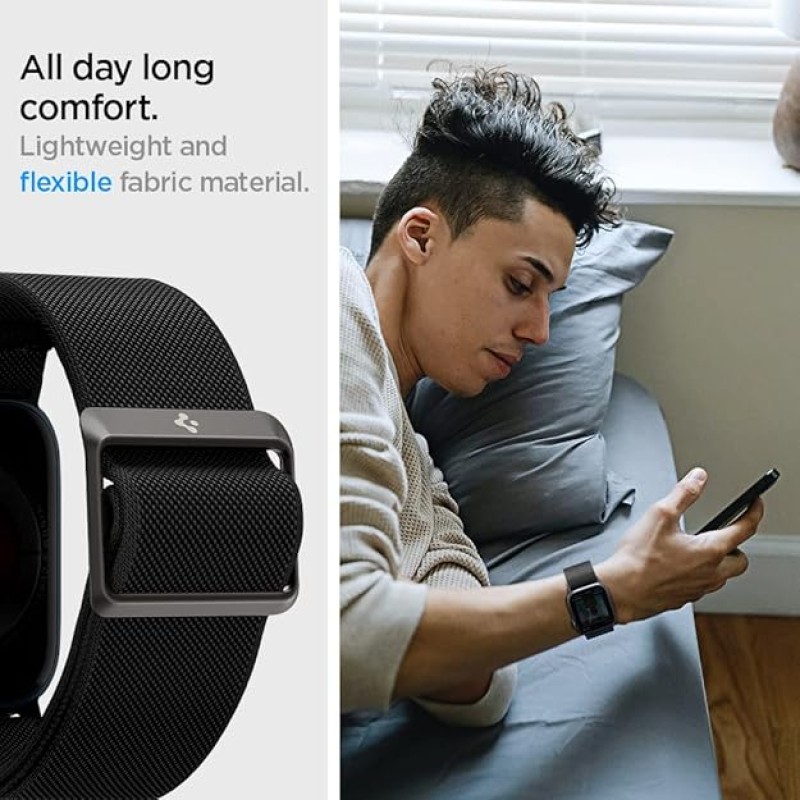Spigen Lite Fit Fabric Strap for Apple Watch Series 7 (41mm), Series 6/SE/5/4 (40mm) and Series 3/2/1 (38mm) Spigen Lite Fit Fabric Strap for Apple Watch Series 7 (41mm), Series 6/SE/5/4 (40mm) and Series 3/2/1 (38mm)