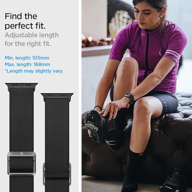 Spigen Lite Fit Fabric Strap for Apple Watch Series 7 (41mm), Series 6/SE/5/4 (40mm) and Series 3/2/1 (38mm) Spigen Lite Fit Fabric Strap for Apple Watch Series 7 (41mm), Series 6/SE/5/4 (40mm) and Series 3/2/1 (38mm)