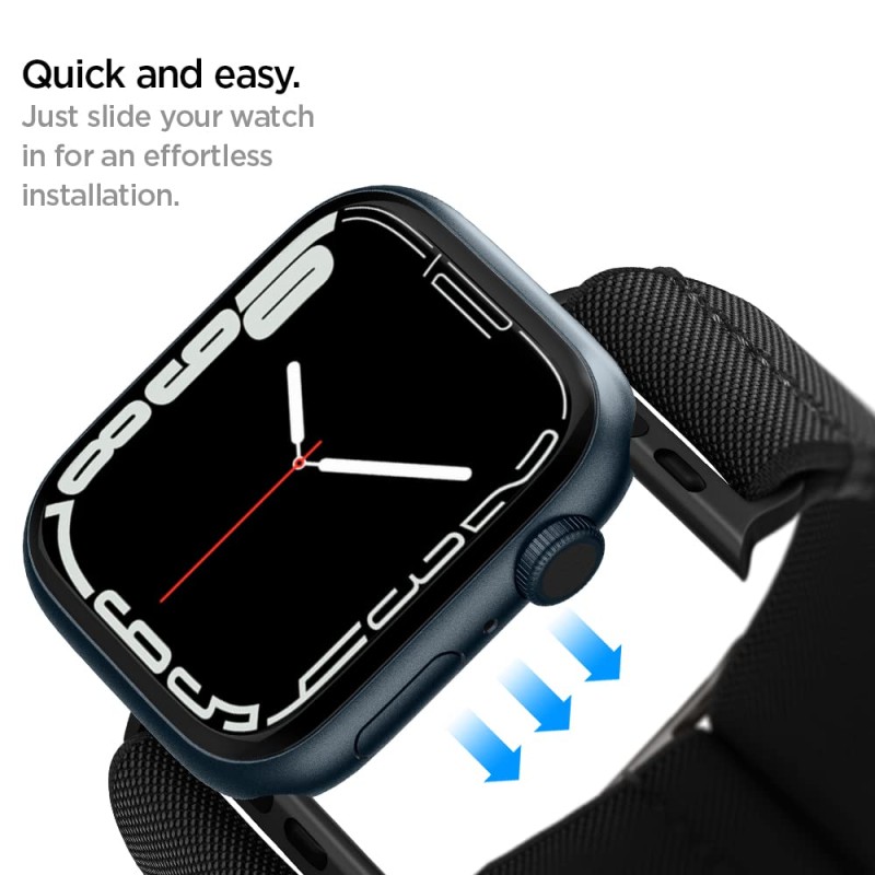 Spigen Lite Fit Fabric Strap For Apple Watch Strap (42Mm, 44Mm, 45Mm, 49Mm) - Black (Watch Not Included), 34.3 mm Spigen Lite Fit Fabric Strap For Apple Watch Strap (42Mm, 44Mm, 45Mm, 49Mm) - Black (Watch Not Included), 34.3 mm