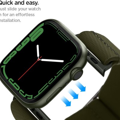 SPIGEN Lite Fit Watch Band Designed for Apple Watch Series 9/8/7 (41mm), Series SE2/6/SE/5/4 (40mm) and Series 3/2/1 (38mm) - Khaki