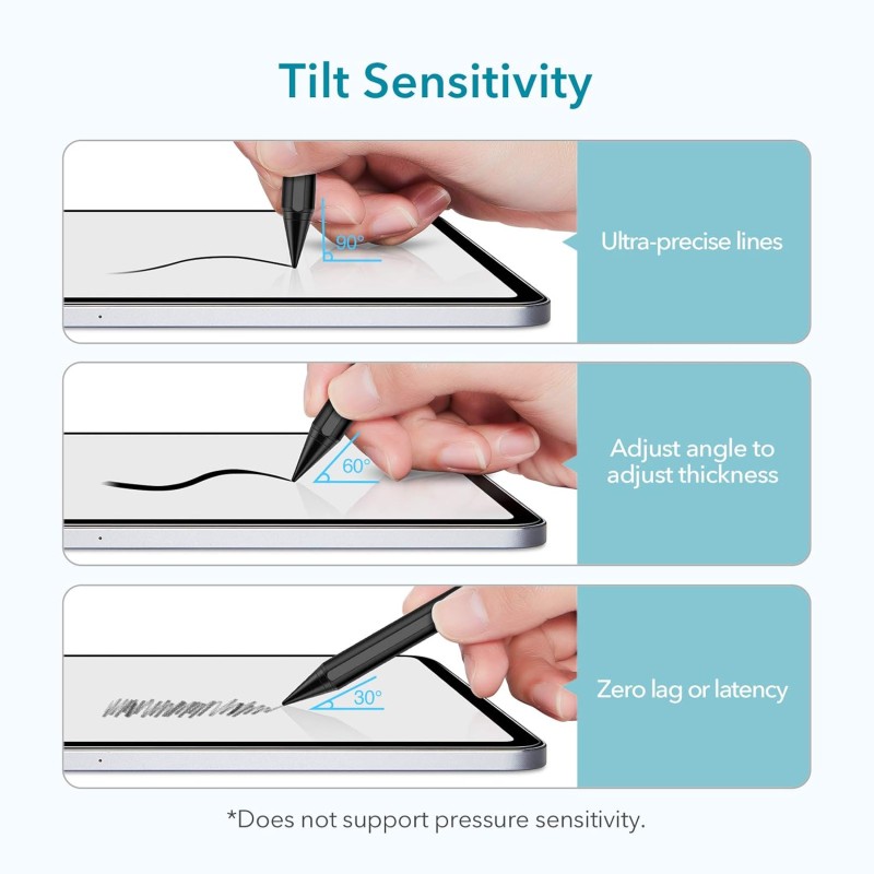 ESR Stylus Pen for iPad with Tilt Sensitivity, iPad Stylus Pencil for Apple iPad 10/9/8/7/6, iPad Pro 11, iPad Pro 12.9, iPad Mini 6/5, and iPad Air 5/4/3, Palm Rejection, Magnetic Attachment ESR Stylus Pen for iPad with Tilt Sensitivity, iPad Stylus Pencil for Apple iPad 10/9/8/7/6, iPad Pro 11, iPad Pro 12.9, iPad Mini 6/5, and iPad Air 5/4/3, Palm Rejection, Magnetic Attachment