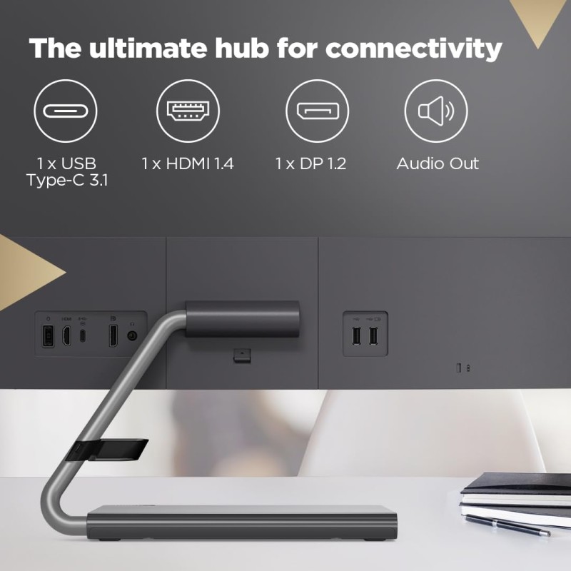 Lenovo Q-Series Q24H-10 24 Inch(60.45Cm) LED 2560 X 1440 Pixels 2K QHD IPS Ultraslim Monitor, All-in-One USB-C Port for Power & Data Transfer, 2 X 3W Speakers, 99% Srgb, 75Hz, AMD Freesync (Black) Lenovo Q-Series Q24H-10 24 Inch(60.45Cm) LED 2560 X 1440 Pixels 2K QHD IPS Ultraslim Monitor, All-in-One USB-C Port for Power & Data Transfer, 2 X 3W Speakers, 99% Srgb, 75Hz, AMD Freesync (Black)