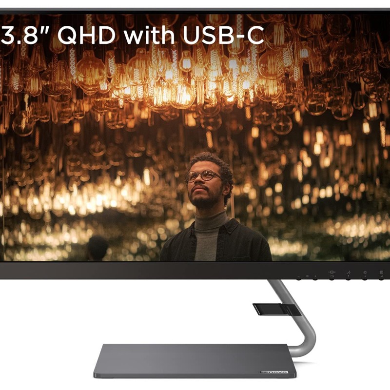 Lenovo Q-Series Q24H-10 24 Inch(60.45Cm) LED 2560 X 1440 Pixels 2K QHD IPS Ultraslim Monitor, All-in-One USB-C Port for Power & Data Transfer, 2 X 3W Speakers, 99% Srgb, 75Hz, AMD Freesync (Black) Lenovo Q-Series Q24H-10 24 Inch(60.45Cm) LED 2560 X 1440 Pixels 2K QHD IPS Ultraslim Monitor, All-in-One USB-C Port for Power & Data Transfer, 2 X 3W Speakers, 99% Srgb, 75Hz, AMD Freesync (Black)