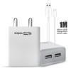 Portronics Adapto 66 2.4A 12w Dual USB Port 5V/2.4A Wall Charger,Comes with 1M Micro USB Cable, USB Wall Charger Adapter for iPhone 11/Xs/XS Max/XR/X/8/7/6/Plus(White) Portronics Adapto 66 2.4A 12w Dual USB Port 5V/2.4A Wall Charger,Comes with 1M Micro USB Cable, USB Wall Charger Adapter for iPhone 11/Xs/XS Max/XR/X/8/7/6/Plus(White)