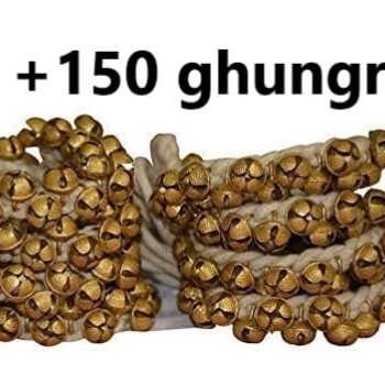 UAPAN Ghungroo White Cotton String (150+150_1.4 CM, Pair) UAPAN Ghungroo White Cotton String (150+150_1.4 CM, Pair)