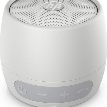 HP 360 Mono Portable Silver Bluetooth Speaker with Built-in Microphone Ip54 Dust and Water Resistance (2D801AA)