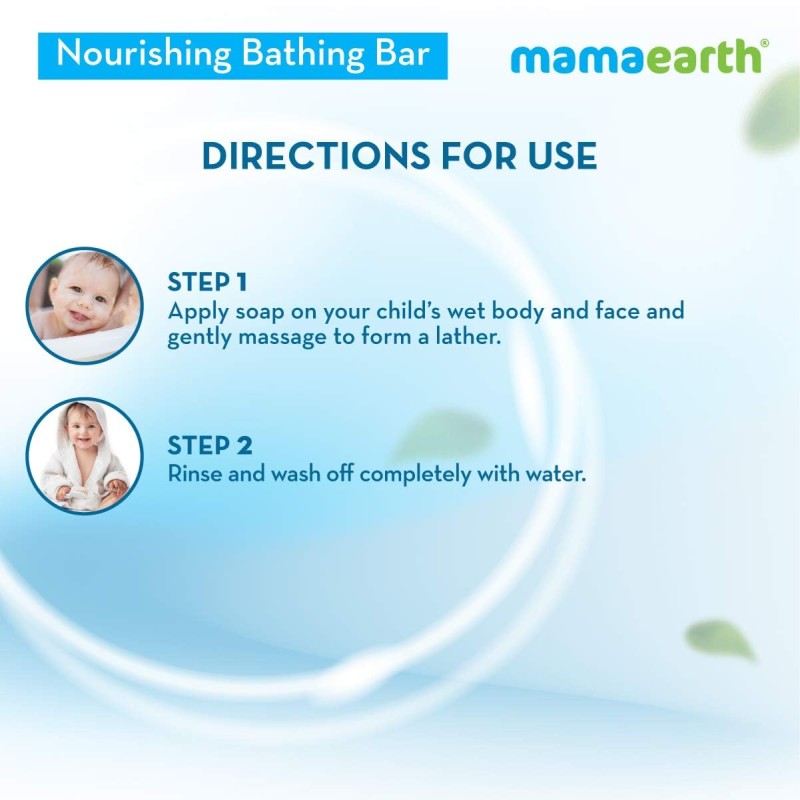 Mamaearth Fruit based Nourishing Clear Bathing Bar Baby Antibacterial Soap with Glycerine,SLS & paraben Free, For 2+ years age Kids – 75g x 5 Mamaearth Fruit based Nourishing Clear Bathing Bar Baby Antibacterial Soap with Glycerine,SLS & paraben Free, For 2+ years age Kids – 75g x 5