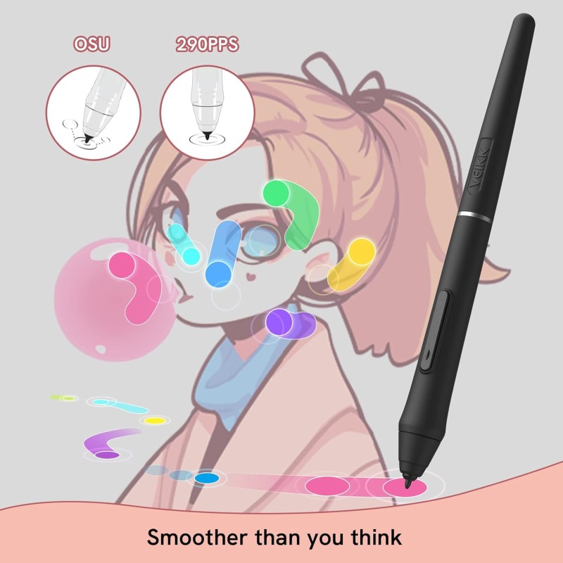 VEIKK VK640 Drawing Tablet 6x4 inch Portable Pen Tablet with 8192 Levels Battery-Free Stylus Graphic Tablet, 6 Shortcuts for Android Windows Mac OS and Chromebook, Support Tilt Function VEIKK VK640 Drawing Tablet 6x4 inch Portable Pen Tablet with 8192 Levels Battery-Free Stylus Graphic Tablet, 6 Shortcuts for Android Windows Mac OS and Chromebook, Support Tilt Function
