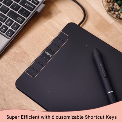 VEIKK VK640 Drawing Tablet 6x4 inch Portable Pen Tablet with 8192 Levels Battery-Free Stylus Graphic Tablet, 6 Shortcuts for Android Windows Mac OS and Chromebook, Support Tilt Function VEIKK VK640 Drawing Tablet 6x4 inch Portable Pen Tablet with 8192 Levels Battery-Free Stylus Graphic Tablet, 6 Shortcuts for Android Windows Mac OS and Chromebook, Support Tilt Function