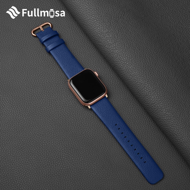Fullmosa Leather Band Compatible with Apple Watch 38mm 40mm 41mm 42mm 44mm 45mm 49mm Women Men Band Strap for iWatch SE2/SE/8/7/6/5/4/3/2/1,38mm 40mm 41mm Dark Blue Fullmosa Leather Band Compatible with Apple Watch 38mm 40mm 41mm 42mm 44mm 45mm 49mm Women Men Band Strap for iWatch SE2/SE/8/7/6/5/4/3/2/1,38mm 40mm 41mm Dark Blue