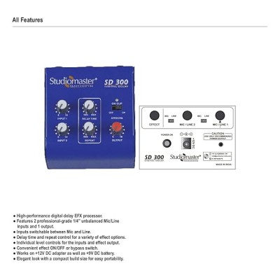 Studiomaster SD 300 with ECHO/DELAY Digital Sound Mixer Studiomaster SD 300 with ECHO/DELAY Digital Sound Mixer