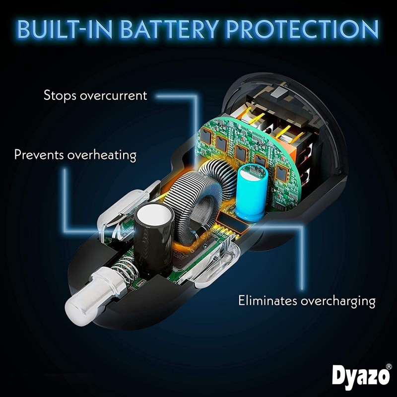 Dyazo 30 Watt Qualcomm 3.0 Fast Charging Dual USB Port CAR Mobile Charger QC 3.0 2.4 A with Free 3 in 1 Cable Fast Charging Compatible with Samsung Galaxy iPhone XR X 8 7 6 5 Moto LG & More Dyazo 30 Watt Qualcomm 3.0 Fast Charging Dual USB Port CAR Mobile Charger QC 3.0 2.4 A with Free 3 in 1 Cable Fast Charging Compatible with Samsung Galaxy iPhone XR X 8 7 6 5 Moto LG & More