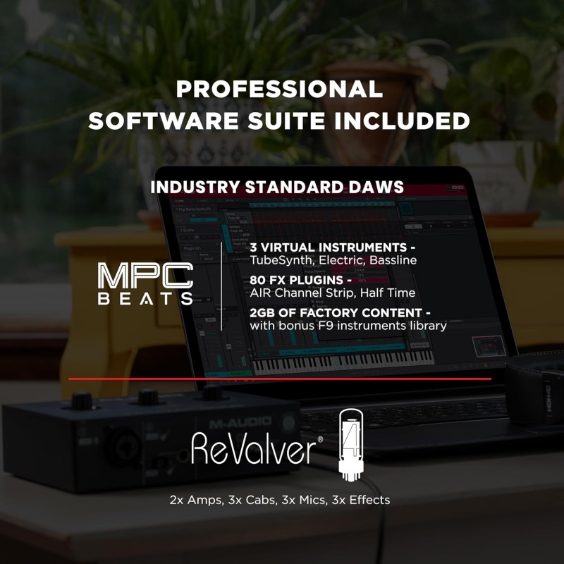 M-Audio M-Track Solo – USB Audio Interface for Recording, Streaming and Podcasting with XLR, Line and DI Inputs, Plus a Software Suite Included M-Audio M-Track Solo – USB Audio Interface for Recording, Streaming and Podcasting with XLR, Line and DI Inputs, Plus a Software Suite Included