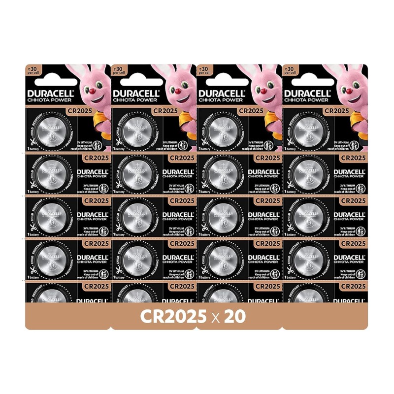 Duracell CR2025 3V Lithium Coin Battery, 20 pcs, 2025 Coin Button Cell Battery, DL2025 Duracell CR2025 3V Lithium Coin Battery, 20 pcs, 2025 Coin Button Cell Battery, DL2025