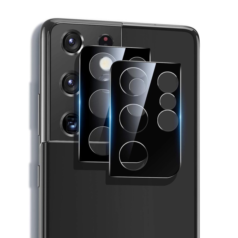 ESR for Samsung Galaxy S21 Ultra Camera Lens Protectors(2021), 2 Pack, Individual Lens Protectors with Aluminum Edging, Military-Grade Protection, Scratch-Resistant, Ultra-thin Tempered Glass, Black ESR for Samsung Galaxy S21 Ultra Camera Lens Protectors(2021), 2 Pack, Individual Lens Protectors with Aluminum Edging, Military-Grade Protection, Scratch-Resistant, Ultra-thin Tempered Glass, Black