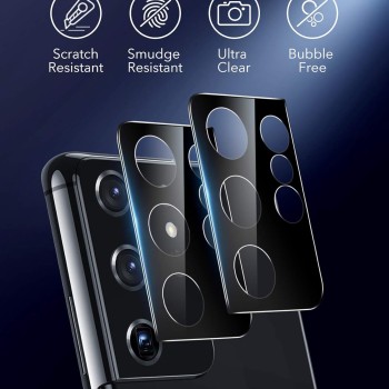 ESR for Samsung Galaxy S21 Ultra Camera Lens Protectors(2021), 2 Pack, Individual Lens Protectors with Aluminum Edging, Military-Grade Protection, Scratch-Resistant, Ultra-thin Tempered Glass, Black ESR for Samsung Galaxy S21 Ultra Camera Lens Protectors(2021), 2 Pack, Individual Lens Protectors with Aluminum Edging, Military-Grade Protection, Scratch-Resistant, Ultra-thin Tempered Glass, Black