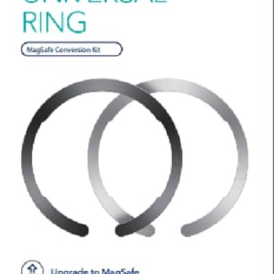 ESR Magnetic Ring 360, Compatible with MagSafe Sticker, Universal Magnetic Kit for iPhone 16/15/14/13/12/11/X Series, Galaxy Samsung and More, 2 Pack, MagSafe Accessories, Black and Silver