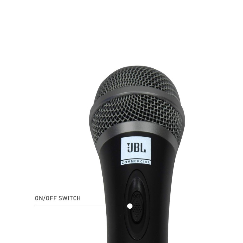 JBL Commercial CSHM10 Handheld Dynamic XLR Unidirectional Microphone With On/Off Switch (Cable Not Included) Black, Medium JBL Commercial CSHM10 Handheld Dynamic XLR Unidirectional Microphone With On/Off Switch (Cable Not Included) Black, Medium