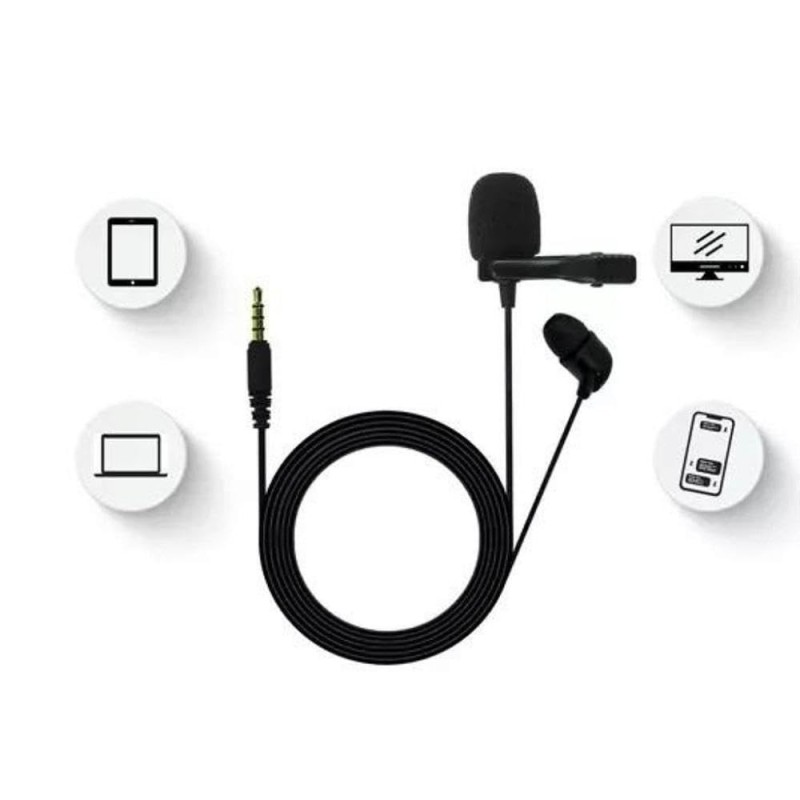 JBL Commercial CSLM20 Auxiliary Omnidirectional Lavalier Microphone, Earphone For calls, Video Conferences, And Monitoring, Black, Small JBL Commercial CSLM20 Auxiliary Omnidirectional Lavalier Microphone, Earphone For calls, Video Conferences, And Monitoring, Black, Small