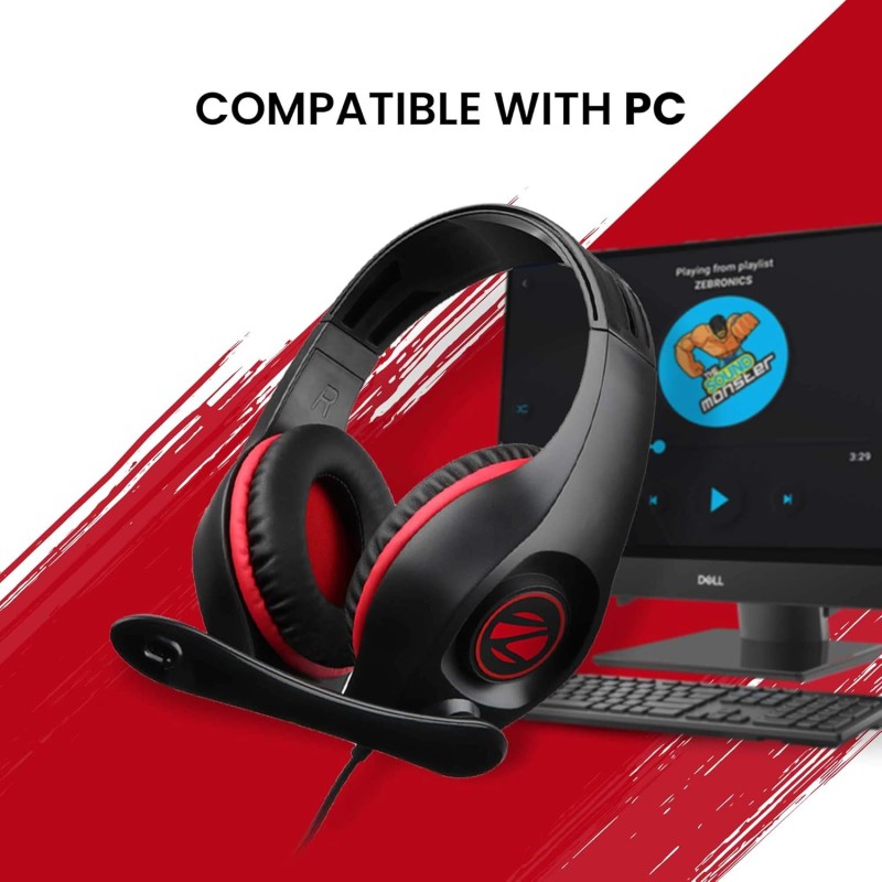 ZEBRONICS Zeb-Grace Wired Over The Ear Headphone with Mic (Black) ZEBRONICS Zeb-Grace Wired Over The Ear Headphone with Mic (Black)