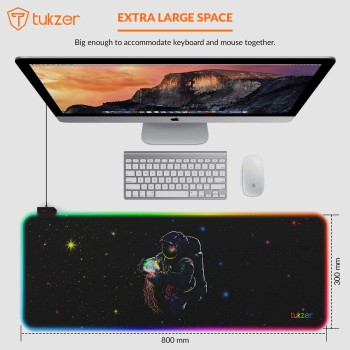 Tukzer RGB RETRO Extended Gaming Mouse Pad, High-Speed Mouse Tracking & Control| with LED Glowing Backlight 13 Lighting Modes| Desk Mat for Computer Laptop Keyboard (795mm x 298mm x 3.45mm, Astronaut) Tukzer RGB RETRO Extended Gaming Mouse Pad, High-Speed Mouse Tracking & Control| with LED Glowing Backlight 13 Lighting Modes| Desk Mat for Computer Laptop Keyboard (795mm x 298mm x 3.45mm, Astronaut)