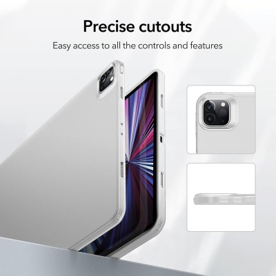 ESR for iPad Pro 11 inch Case (2021,3rd Generation), Transparent Matte Back Cover, Soft Protective, Supports Pencil 2, Project Zero Series Case, Frosted Clear ESR for iPad Pro 11 inch Case (2021,3rd Generation), Transparent Matte Back Cover, Soft Protective, Supports Pencil 2, Project Zero Series Case, Frosted Clear