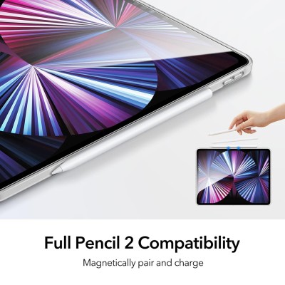 ESR for iPad Pro 11 inch Case (2021,3rd Generation), Transparent Matte Back Cover, Soft Protective, Supports Pencil 2, Project Zero Series Case, Frosted Clear ESR for iPad Pro 11 inch Case (2021,3rd Generation), Transparent Matte Back Cover, Soft Protective, Supports Pencil 2, Project Zero Series Case, Frosted Clear