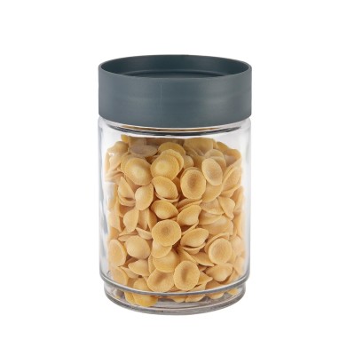 CELLO Modustack Glassy Storage Jar | Glass Jar with Lid | Air Tight Steel Lid and Stackable | For Storage of Food, Pulses, Spice, Cereals, Cookies, Dry Food | 1500ml, Grey CELLO Modustack Glassy Storage Jar | Glass Jar with Lid | Air Tight Steel Lid and Stackable | For Storage of Food, Pulses, Spice, Cereals, Cookies, Dry Food | 1500ml, Grey