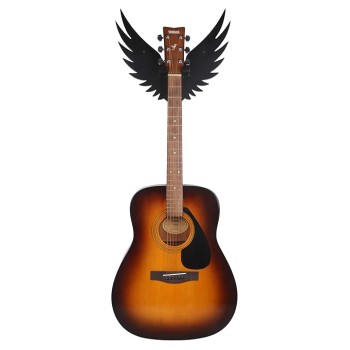 Clapbox Guitar Wall Hanger/Stand - Eagle Wings Design, suitable For Acoustic, Electric Guitars and Ukulele, black (CB-001)