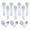 LuvLap Baby Safety Furniture Locks, Pack of 10, Adjustable and Flexible with 3M Adhesive, Safety Locks for Kids, Child Safety Locks for Drawers, Cabinets, Fridge, Cupboard (White) LuvLap Baby Safety Furniture Locks, Pack of 10, Adjustable and Flexible with 3M Adhesive, Safety Locks for Kids, Child Safety Locks for Drawers, Cabinets, Fridge, Cupboard (White)