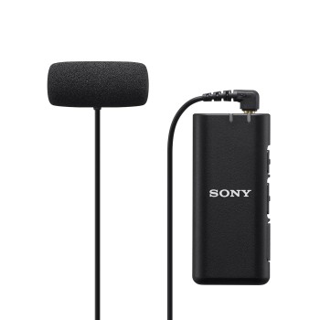Sony Stereo Lavalier Auxiliary Microphone ECM-LV1 (Compact, Flexible, Vlogging, Content Creation, Audio) - Black