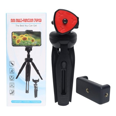 HUMBLE Portable & Extendable Mini Tripod with Mobile Holder for Digital Camera, DSLR, iPhone & Android Smartphones - Black HUMBLE Portable & Extendable Mini Tripod with Mobile Holder for Digital Camera, DSLR, iPhone & Android Smartphones - Black