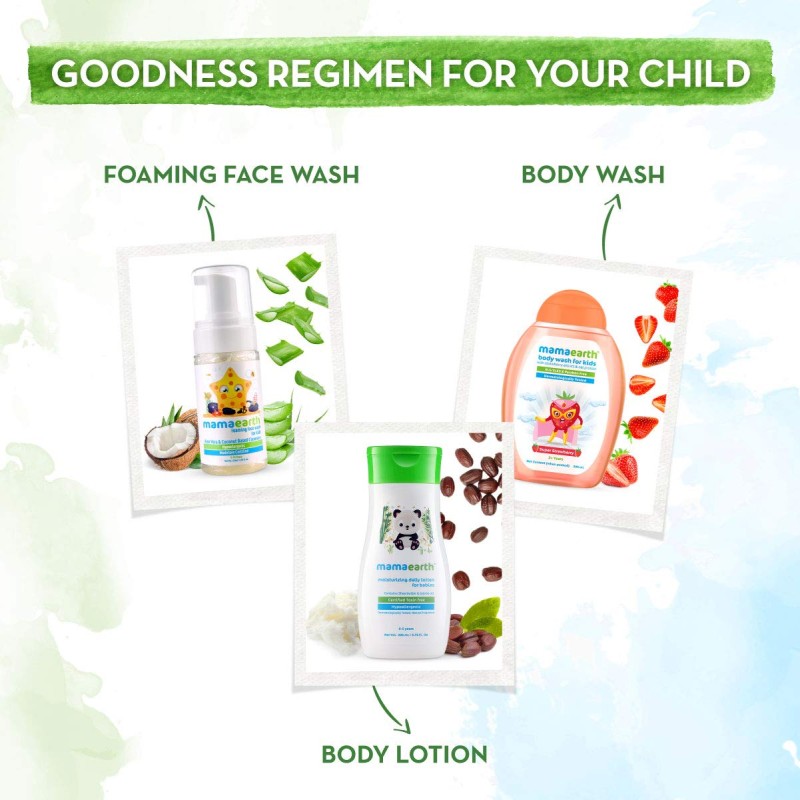 Mamaearth Super Strawberry Body Wash For Kids - 300 ml | Infused with Strawberry and Oat Protein | Gently Cleanses Skin, Dermatologically Tested, SLS/SLES and Paraben Free Mamaearth Super Strawberry Body Wash For Kids - 300 ml | Infused with Strawberry and Oat Protein | Gently Cleanses Skin, Dermatologically Tested, SLS/SLES and Paraben Free