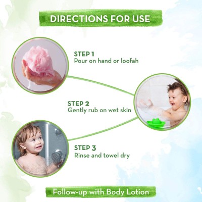 Mamaearth Super Strawberry Body Wash For Kids - 300 ml | Infused with Strawberry and Oat Protein | Gently Cleanses Skin, Dermatologically Tested, SLS/SLES and Paraben Free