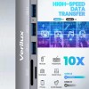 Verilux® USB C Hub Multiport Adapter- 6 in 1 Portable Aluminum Type C Hub with 4K HDMI Output, USB 2.0/3.0 Ports, SD/Micro SD Card Reader Compatible for MacBook Pro 2016-2020, MacBook Air 2018-2020, Type-C Devices Verilux® USB C Hub Multiport Adapter- 6 in 1 Portable Aluminum Type C Hub with 4K HDMI Output, USB 2.0/3.0 Ports, SD/Micro SD Card Reader Compatible for MacBook Pro 2016-2020, MacBook Air 2018-2020, Type-C Devices