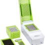 Solimo 11-in-1 Stainless Steel Multipurpose Vegetable and Fruit Chopper, Green