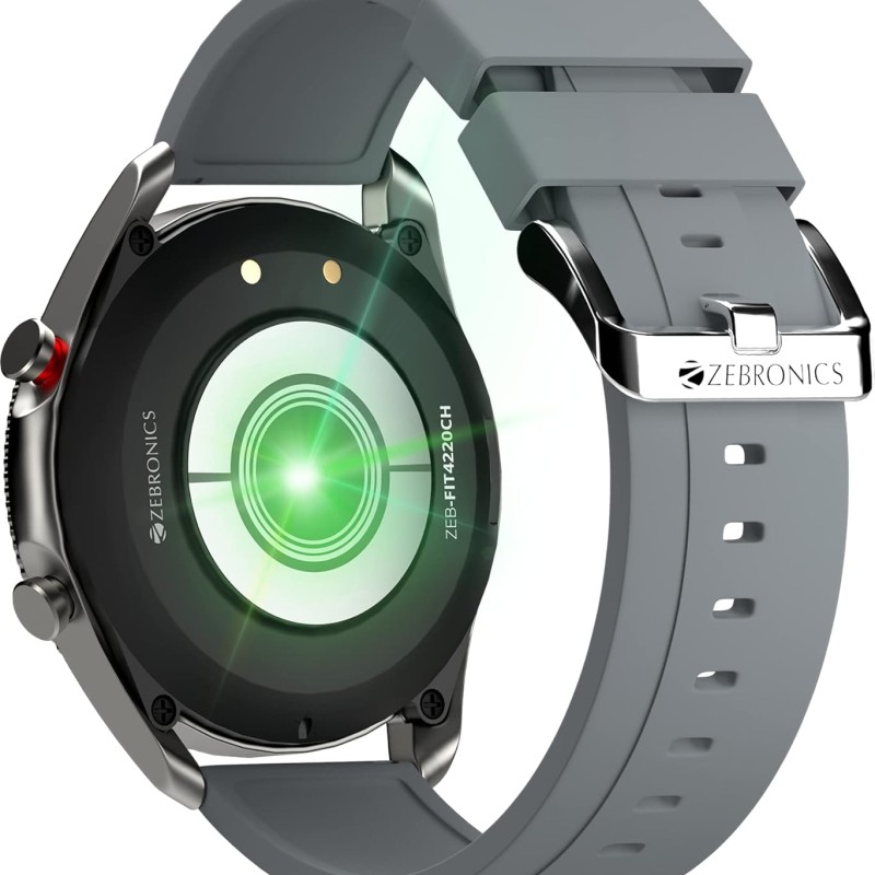 Zebronics ZEB-FIT4220CH Smart Fitness Watch with Call Function Built-in Speaker & Mic, SpO2, BP & Heart Rate Monitor, IP67 Water Resistant, 7 Sports Modes (Silver Rim + Gray Strap) Zebronics ZEB-FIT4220CH Smart Fitness Watch with Call Function Built-in Speaker & Mic, SpO2, BP & Heart Rate Monitor, IP67 Water Resistant, 7 Sports Modes (Silver Rim + Gray Strap)
