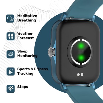 Fire-Boltt Beast SPO2 1.69" Full Touch Large HD Color Display Smart Watch, 8 Days Battery Life, IP67 Waterpoof with Heart Rate Monitor, Sleep & Breathe Monitoring with Rotating Button (Black)