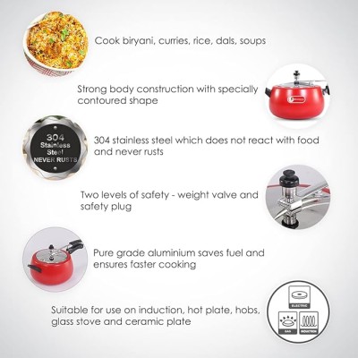 Wonderchef Regalia Pressure Cooker Inner Lid_Red_5L Wonderchef Regalia Pressure Cooker Inner Lid_Red_5L