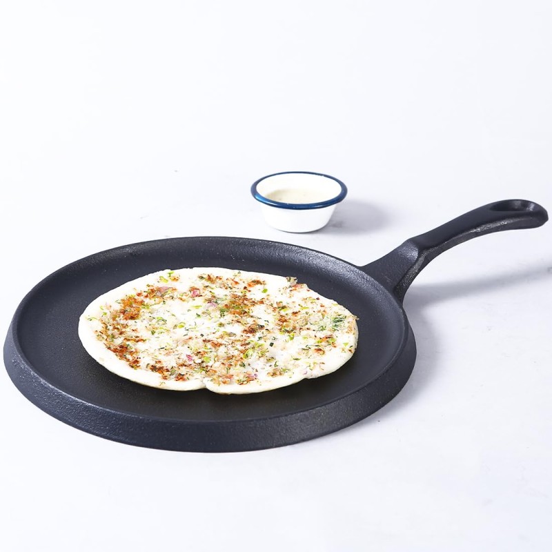 Wonderchef Forza Cast-Iron 25 cm Dosa Tawa Pan | Pre-Seasoned Cookware | Induction Friendly | 3.8 mm| with Lifetime Exchange Warranty Wonderchef Forza Cast-Iron 25 cm Dosa Tawa Pan | Pre-Seasoned Cookware | Induction Friendly | 3.8 mm| with Lifetime Exchange Warranty