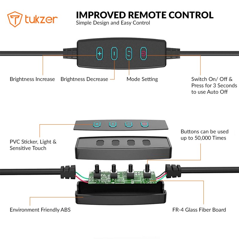Tukzer 3.5" LED Selfie Ring Light with Phone Holder |Flexible Arm Desk Mount Clamp for Live Stream, Makeup, Online Meetings, Recording, Photography, USB Reading Light | 3 Color 10 Brightness Level Tukzer 3.5" LED Selfie Ring Light with Phone Holder |Flexible Arm Desk Mount Clamp for Live Stream, Makeup, Online Meetings, Recording, Photography, USB Reading Light | 3 Color 10 Brightness Level