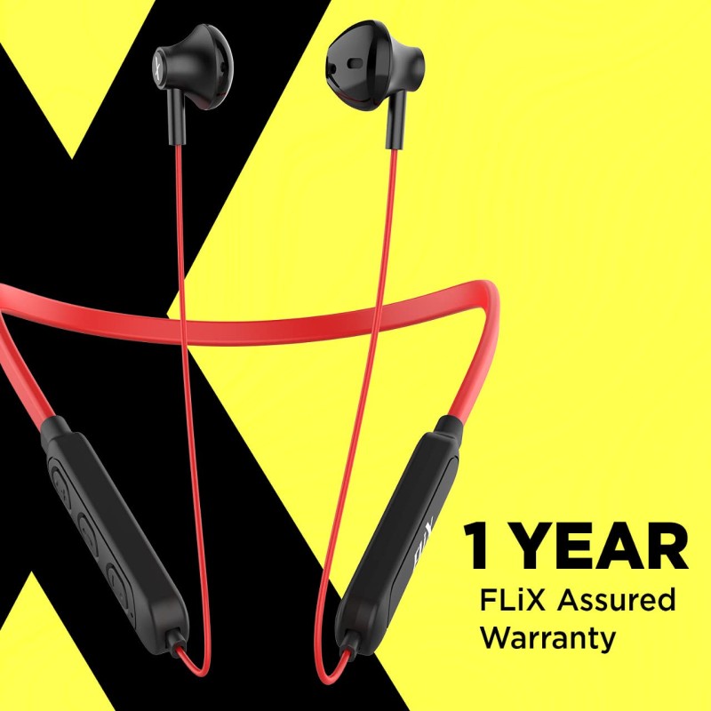 Flix (Beetel) Thunder Lite 1100 Bluetooth Wireless in Ear Earphones with Mic (Red) Flix (Beetel) Thunder Lite 1100 Bluetooth Wireless in Ear Earphones with Mic (Red)