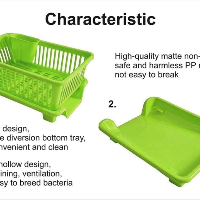 ROKOO Omkar s 3 in 1 Kitchen Sink Dish Drainer Drying Rack Utensils Washing Holder Plastic Basket Organizer with Tray and Utensil Cutlery Holder Cup (Green) ROKOO Omkar s 3 in 1 Kitchen Sink Dish Drainer Drying Rack Utensils Washing Holder Plastic Basket Organizer with Tray and Utensil Cutlery Holder Cup (Green)