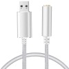 Verilux® 2 in 1 USB Sound Card(20cm),External Sound Card Jack Audio Adapter with 3.5mm Aux Stereo Converter Compatible with Headset,PC, Laptop,Linux,Desktops,PS4 and More Device (Silver) Verilux® 2 in 1 USB Sound Card(20cm),External Sound Card Jack Audio Adapter with 3.5mm Aux Stereo Converter Compatible with Headset,PC, Laptop,Linux,Desktops,PS4 and More Device (Silver)