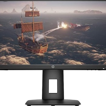 HP X24ih 23.8-inch FHD Gaming Monitor with 350 nits IPS Panel, 144 Hz, Adaptive Sync, 1xHDMI, 1xDP, VESA Mount, Height & Tilt Adjust 13L82AA (Black)