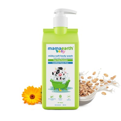 Mamaearth Milky Soft Body Wash for Babies with Oats, Milk and Calendula (400 ml) Mamaearth Milky Soft Body Wash for Babies with Oats, Milk and Calendula (400 ml)