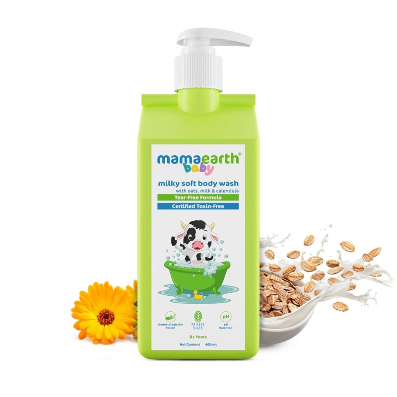 Mamaearth Milky Soft Body Wash for Babies with Oats, Milk and Calendula (400 ml) Mamaearth Milky Soft Body Wash for Babies with Oats, Milk and Calendula (400 ml)