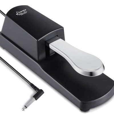 Juarez Piano Sustain Pedal, Keyboard Sustain Pedal for Digital Piano Electronic Keyboard MIDI Synthesizer, Sturdy Durable, with Polarity Switch Juarez Piano Sustain Pedal, Keyboard Sustain Pedal for Digital Piano Electronic Keyboard MIDI Synthesizer, Sturdy Durable, with Polarity Switch